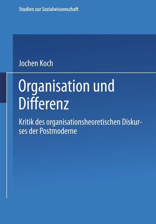 Produktbild: Organisation und Differenz