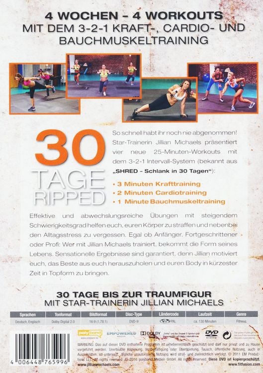 Produktbild: Jillian Michaels - 30 Tage Ripped
