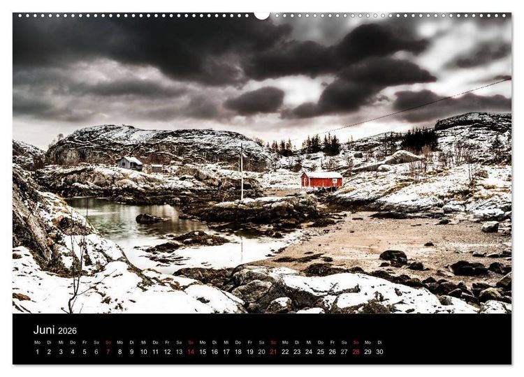 Produktbild: Norwegen, Landschaften in Schnee und Eis (hochwertiger Premium Wandkalender 2026 DIN A2 quer), Kunstdruck in Hochglanz