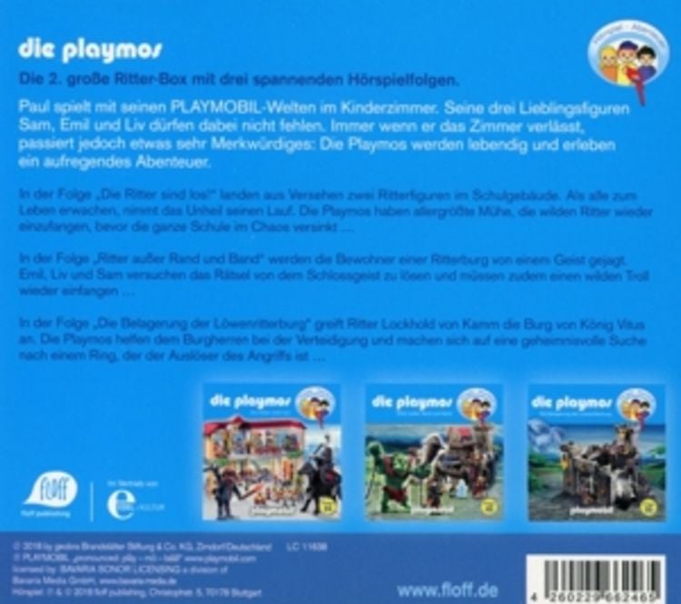 Produktbild: Die Playmos - Das Original Playmobil H&ouml;rspiel, Die grosse Ritterbox 2: Folgen 24, 45 und 55