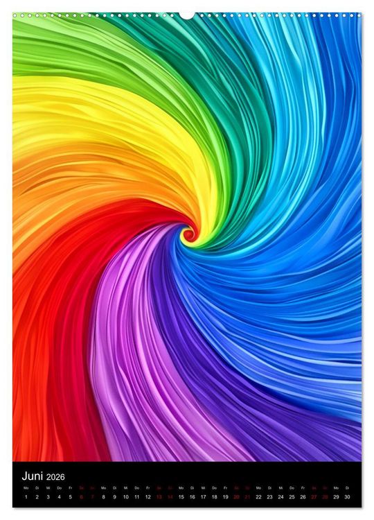 Produktbild: Tanz der Farben - Bunt durch das Jahr (Wandkalender 2026 DIN A2 hoch), CALVENDO Monatskalender