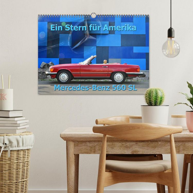 Produktbild: Ein Stern f&uuml;r Amerika - Mercedes Benz 560 SL (Wandkalender 2025 DIN A3 quer), CALVENDO Monatskalender
