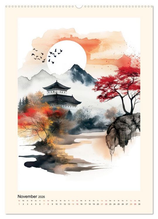 Produktbild: Japan - Momente der Stille (hochwertiger Premium Wandkalender 2026 DIN A2 hoch), Kunstdruck in Hochglanz