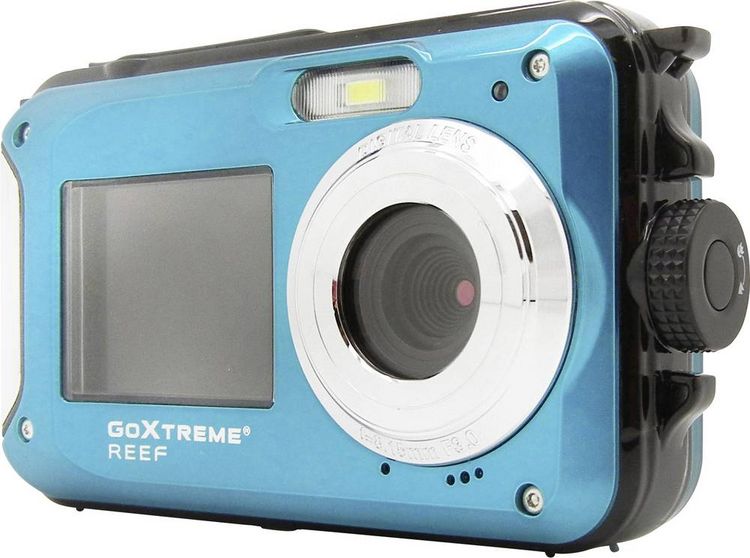 Produktbild: GoXtreme Reef Blue Digitalkamera 24 Megapixel  Blau  Full HD Video, Wasserdicht bis 3 m, Unterwasserkamera, Sto&szlig;fest, mit eingebautem Blitz