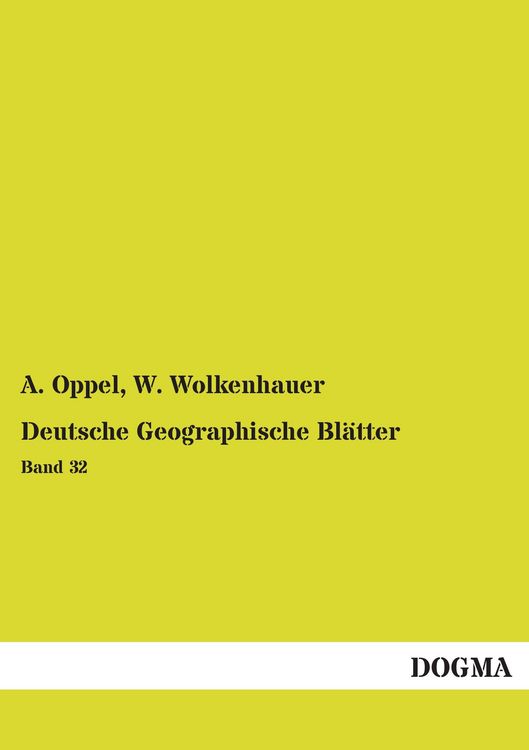 Produktbild: Deutsche Geographische Bl&auml;tter