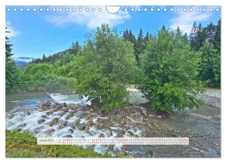 Produktbild: Der Illerradweg zwischen Oberstdorf und Ulm (Wandkalender 2027 DIN A4 quer), CALVENDO Monatskalender