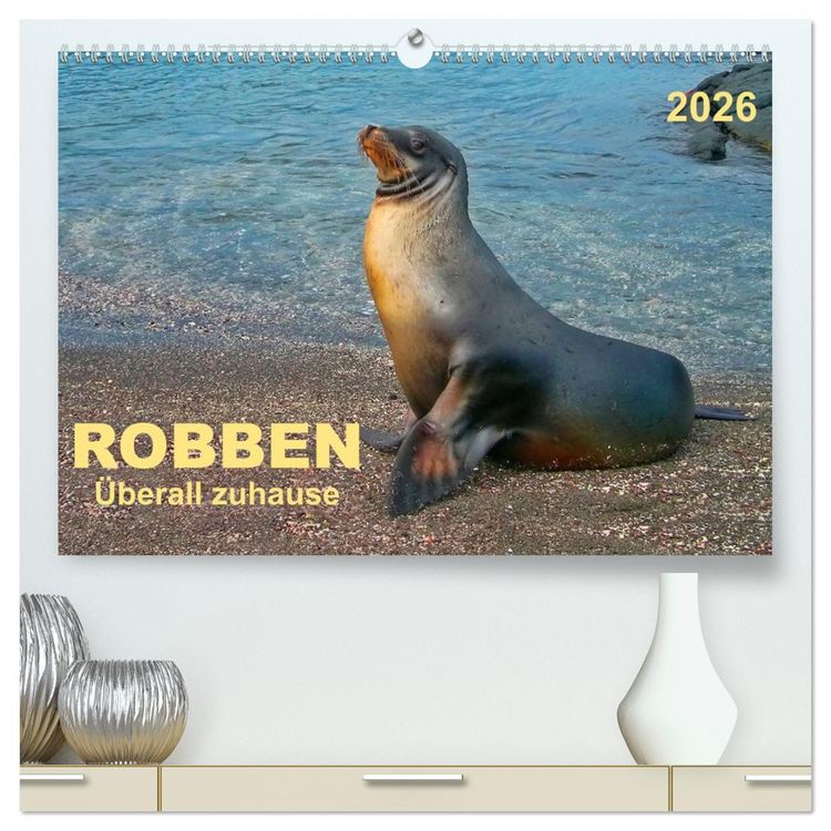 Produktbild: Robben - &uuml;berall zuhause (hochwertiger Premium Wandkalender 2026 DIN A2 quer), Kunstdruck in Hochglanz