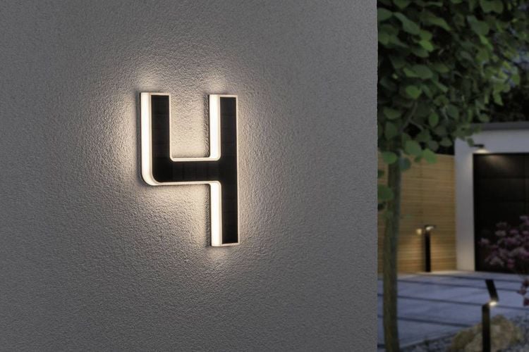 Produktbild: Paulmann 79845 Solar-Hausnummernleuchte 0.20W Warmweiß Schwarz
