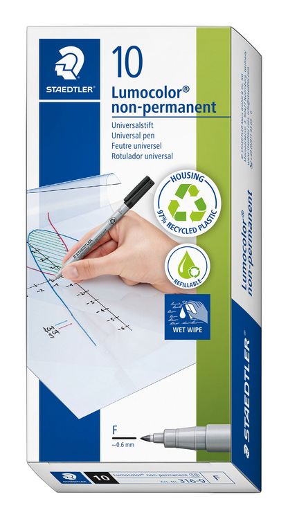 Produktbild: STAEDTLER Universalstift Lumocolor 316 non-permanent F, schwarz