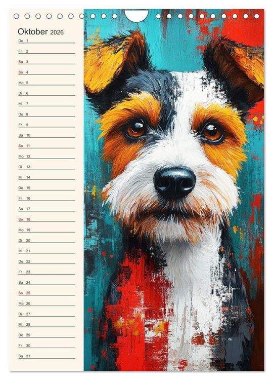 Produktbild: Hundegesichter. Kunstvolle Hundeportraits im modernen Painting-Stil (Wandkalender 2026 DIN A4 hoch), CALVENDO Monatskalender