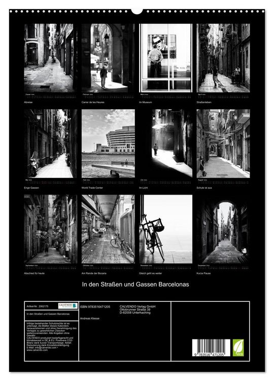 Produktbild: In den Stra&szlig;en und Gassen Barcelonas (hochwertiger Premium Wandkalender 2026 DIN A2 hoch), Kunstdruck in Hochglanz