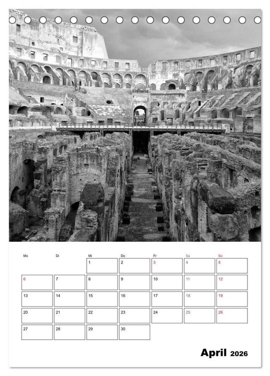 Produktbild: Die ewige Stadt Rom (Tischkalender 2026 DIN A5 hoch), CALVENDO Monatskalender