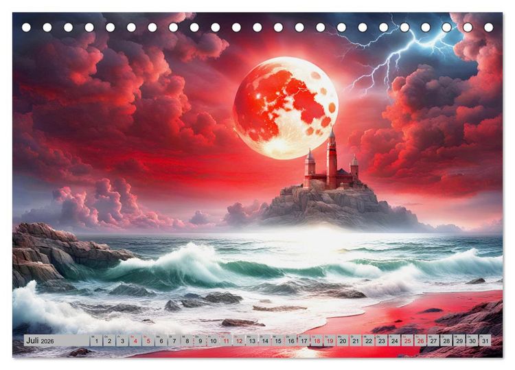 Produktbild: Mondzauberschein (Tischkalender 2026 DIN A5 quer), CALVENDO Monatskalender