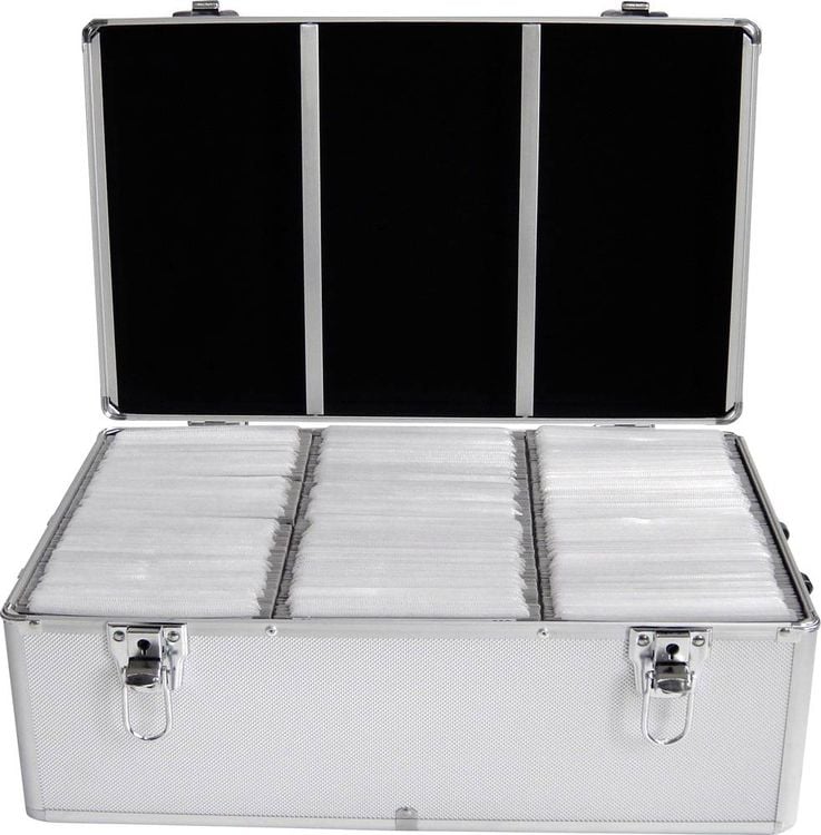 Produktbild: MediaRange CD Koffer 500 CDs/DVDs/Blu-rays Aluminium Silber 1 St. (B x H x T) 447 x 180 x 300 mm BOX77