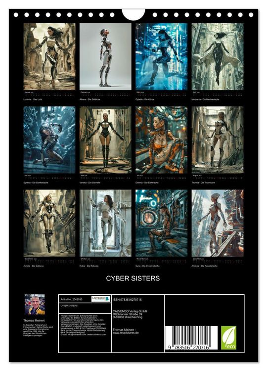 Produktbild: CYBER SISTERS (Wandkalender 2026 DIN A4 hoch), CALVENDO Monatskalender