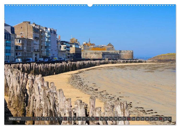 Produktbild: Saint Malo - Stadt der Korsaren (Wandkalender 2026 DIN A2 quer), CALVENDO Monatskalender