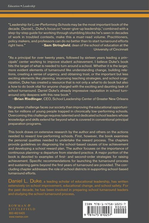 Produktbild: Leadership for Low-Performing Schools