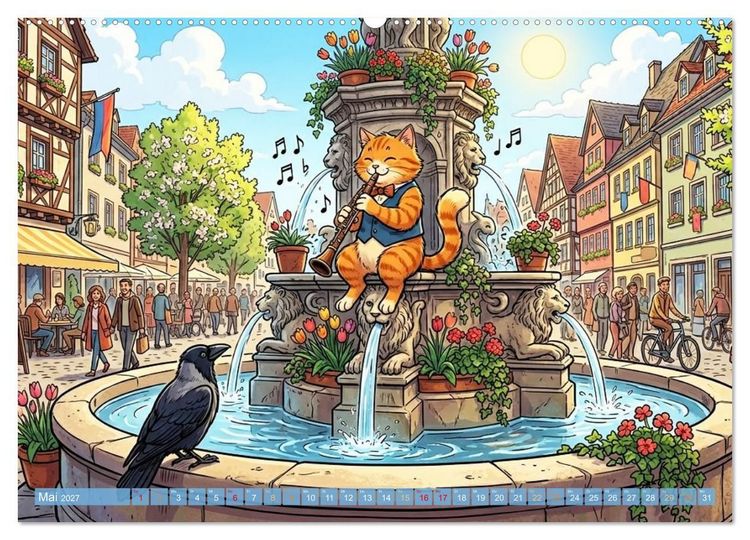 Produktbild: Tierisch musikalisch - Taktgef&uuml;hl mit Humor (Wandkalender 2027 DIN A2 quer), CALVENDO Monatskalender