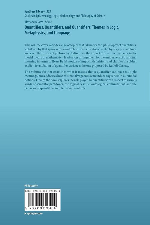 Produktbild: Quantifiers, Quantifiers, and Quantifiers: Themes in Logic, Metaphysics, and Language