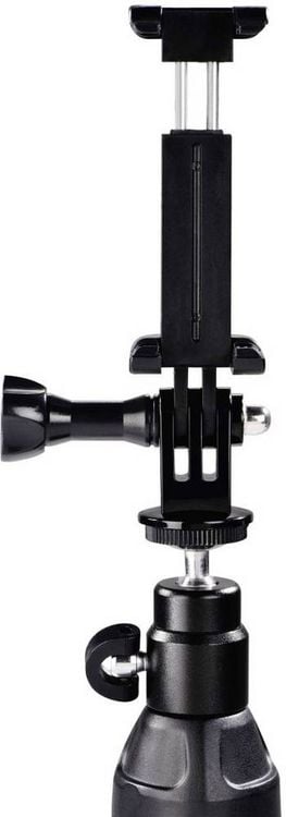 Produktbild: Hama Multi \"4in1\" Tischstativ 1/4 Zoll Arbeitsh&ouml;he=20 - 90 cm Schwarz inkl. Smartphonehalter