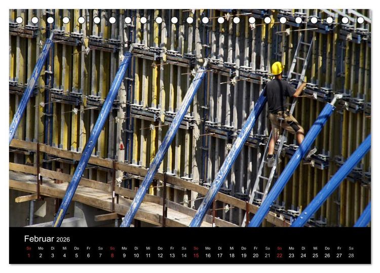 Produktbild: Baustellen (Tischkalender 2026 DIN A5 quer), CALVENDO Monatskalender
