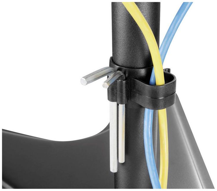 Produktbild: Manhattan 462037 Monitor-Tischhalterung 1 Display(s) 43,2 cm (17") - 68,6 cm (27") Schwarz Rotierbar, Neigbar, Schwenkbar, H&ouml;henverstellbar