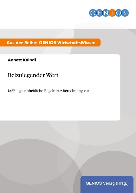Produktbild: Beizulegender Wert