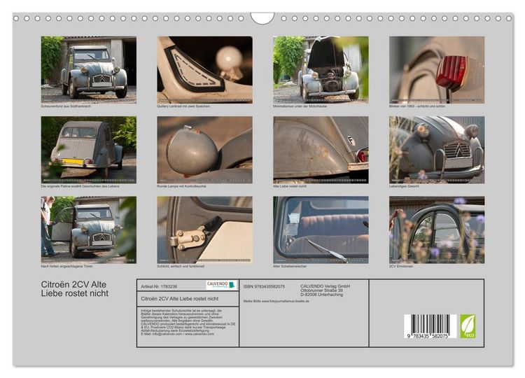 Produktbild: Citro&euml;n 2CV Alte Liebe rostet nicht (Wandkalender 2025 DIN A3 quer), CALVENDO Monatskalender