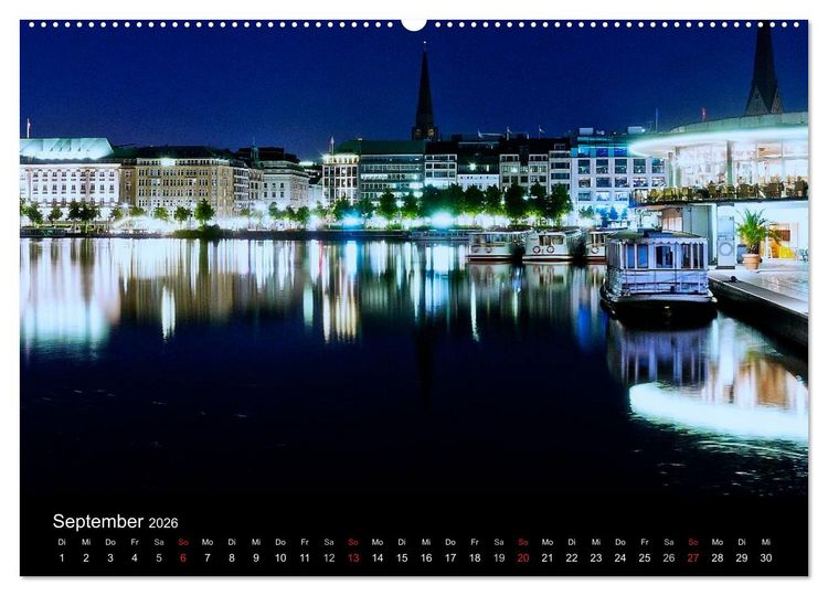 Produktbild: Charmantes Hamburg (hochwertiger Premium Wandkalender 2026 DIN A2 quer), Kunstdruck in Hochglanz