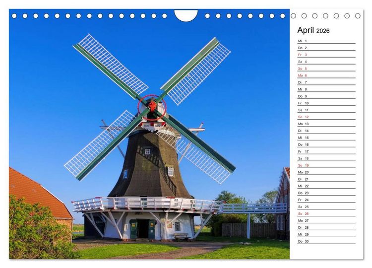 Produktbild: Neuharlingersiel - Ostfrieslands sch&ouml;nstes Hafenst&auml;dtchen (Wandkalender 2026 DIN A4 quer), CALVENDO Monatskalender