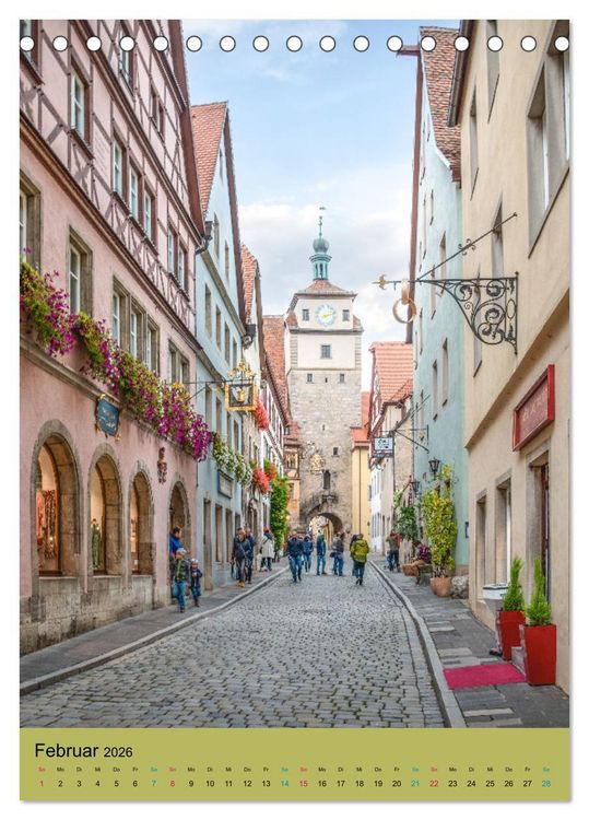 Produktbild: Rothenburg ob der Tauber (Tischkalender 2026 DIN A5 hoch), CALVENDO Monatskalender
