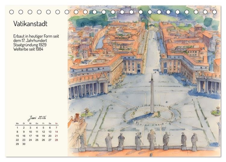 Produktbild: Welterbest&auml;tten von der Antike bis in die Neuzeit (Tischkalender 2026 DIN A5 quer), CALVENDO Monatskalender