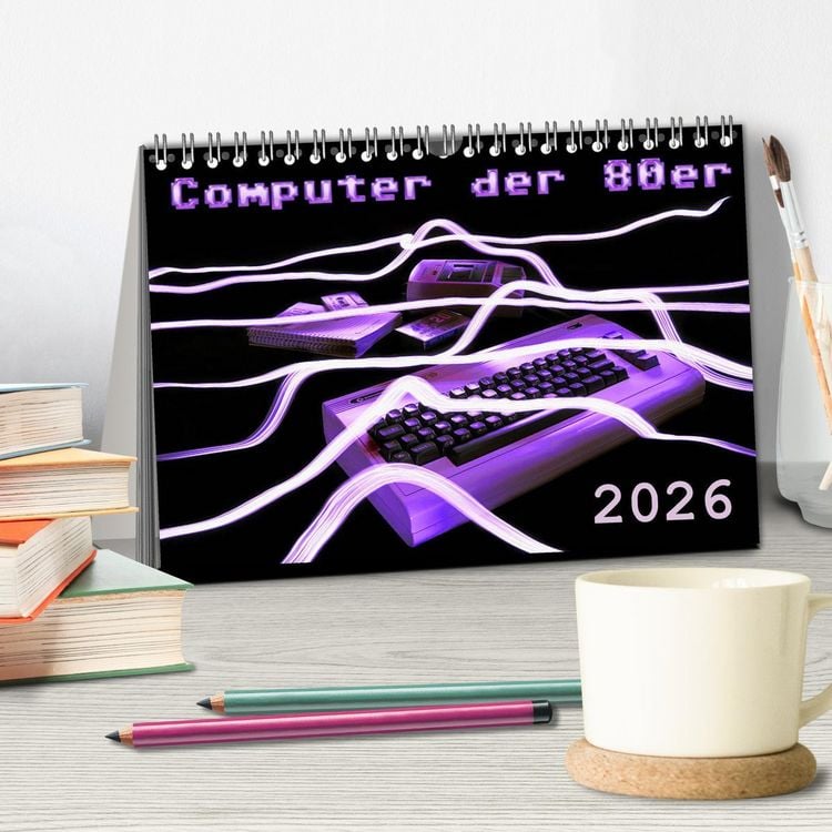 Produktbild: Computer der 80er (Tischkalender 2026 DIN A5 quer), CALVENDO Monatskalender