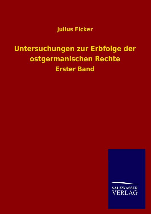 Produktbild: Untersuchungen zur Erbfolge der ostgermanischen Rechte