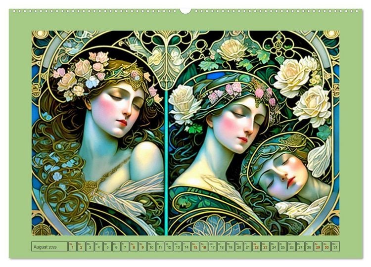 Produktbild: Art Deco Freundinnen (Wandkalender 2026 DIN A2 quer), CALVENDO Monatskalender