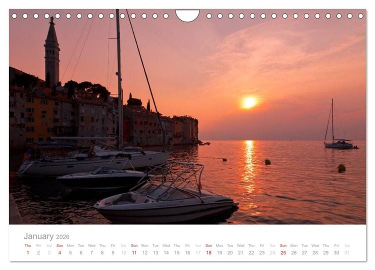 Produktbild: Adriatic Coast Croatia / UK-Version (Wall Calendar 2026 DIN A4 landscape), CALVENDO 12 Month Wall Calendar