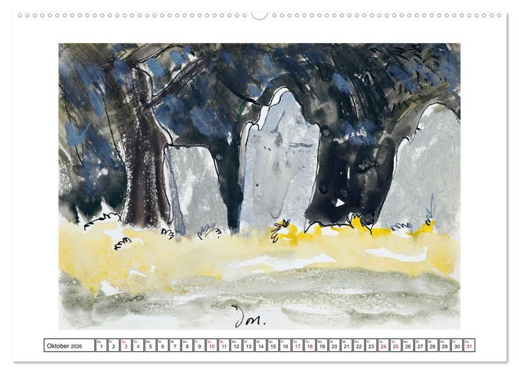 Produktbild: Arthur Dove - Abstrakte Impressionen (hochwertiger Premium Wandkalender 2026 DIN A2 quer), Kunstdruck in Hochglanz