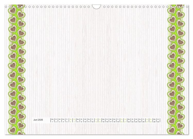 Produktbild: Bastelkalender Nostalgie-Rahmen 2026 (Wandkalender 2026 DIN A3 quer), CALVENDO Monatskalender