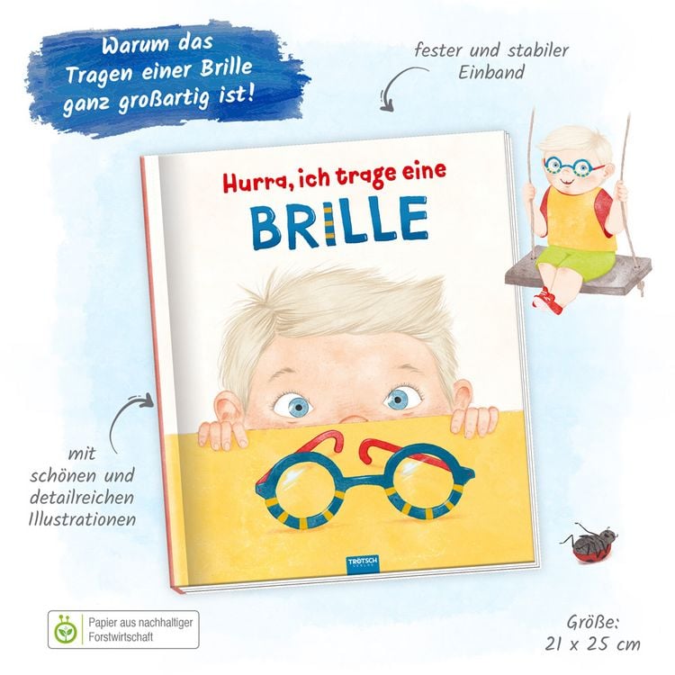 Produktbild: Tr&ouml;tsch Kinderbuch Hurra, ich trage eine Brille
