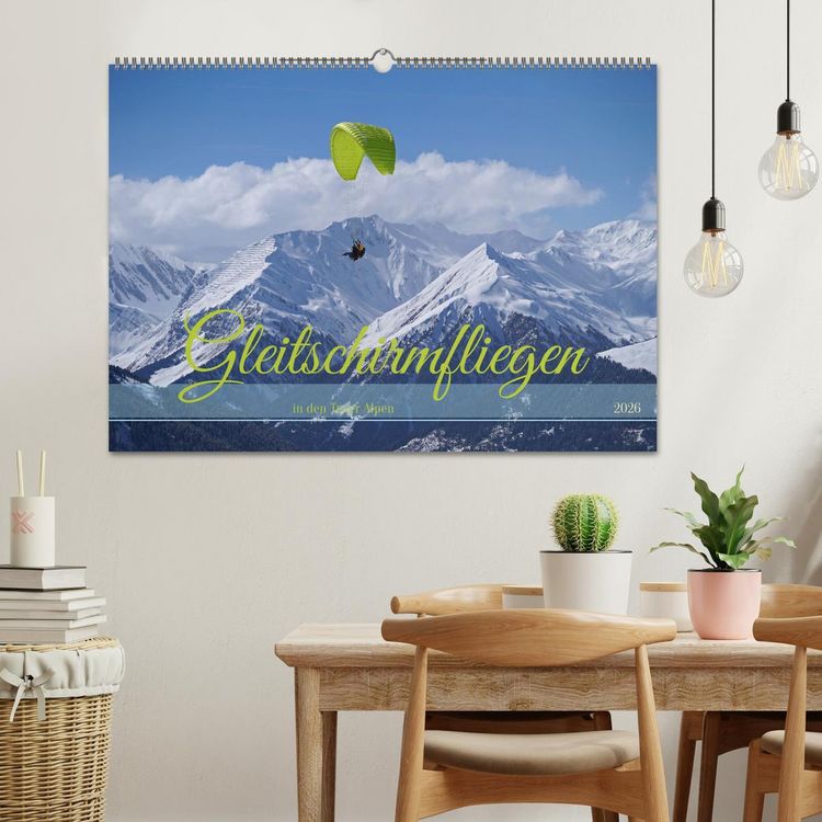 Produktbild: Gleitschirmfliegen in den Tuxer Alpen (Wandkalender 2026 DIN A2 quer), CALVENDO Monatskalender