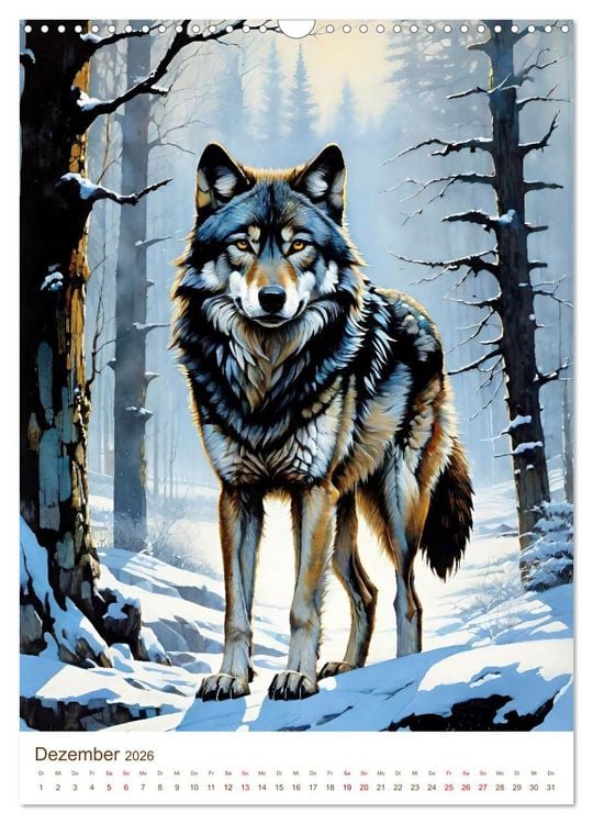 Produktbild: Heimische Wildtiere 2026 (Wandkalender 2026 DIN A3 hoch), CALVENDO Monatskalender