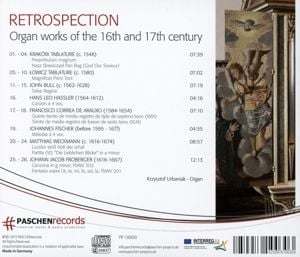 Produktbild: Retrospection-Orgelmusik des 16.und 17.Jh.