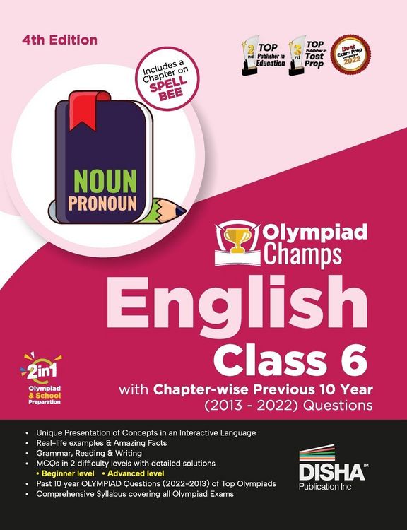Produktbild: Olympiad Champs English Class 6 with Chapter-wise Previous 10 Year (2013 - 2022) Questions 4th Edition | Complete Prep Guide with Theory, PYQs, Past & Practice Exercise |