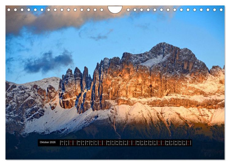 Produktbild: Dolomiten - Latemar und Rosengarten (Wandkalender 2026 DIN A4 quer), CALVENDO Monatskalender