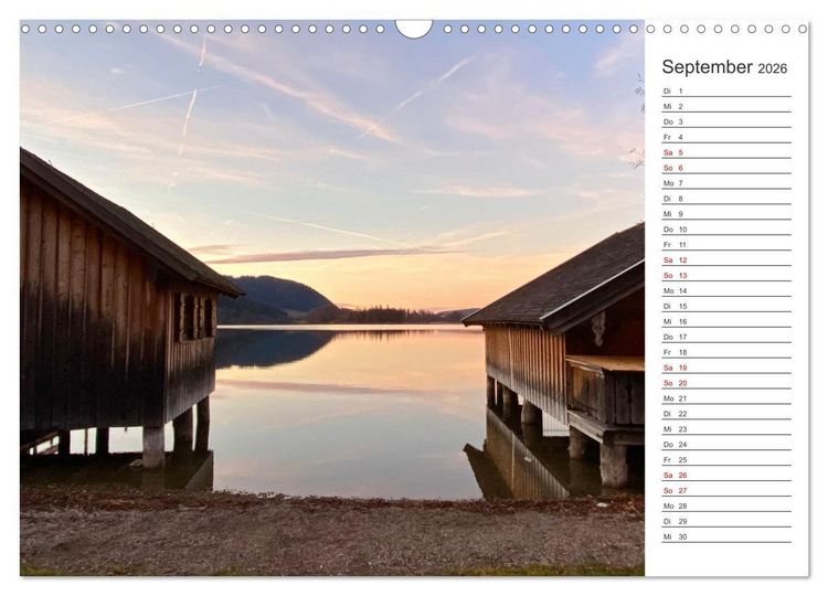 Produktbild: Alpenauszeit - Traumhafte Bergmomente am Wasser (Wandkalender 2026 DIN A3 quer), CALVENDO Monatskalender