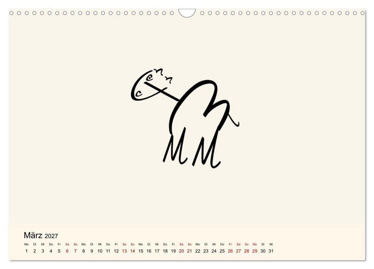 Produktbild: Buchstabentiere (Wandkalender 2027 DIN A3 quer), CALVENDO Monatskalender