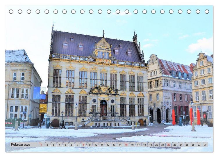 Produktbild: Hansestadt Bremen - Ein Stadtstaat an der Weser (Tischkalender 2026 DIN A5 quer), CALVENDO Monatskalender