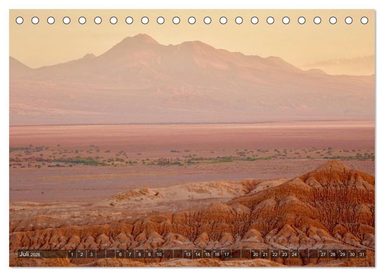 Produktbild: Peru Bolivien Chile (Tischkalender 2026 DIN A5 quer), CALVENDO Monatskalender