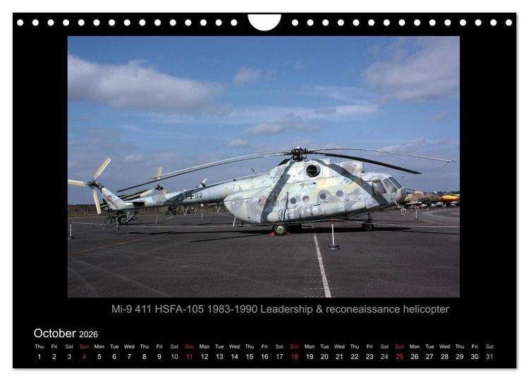 Produktbild: Airplanes and Helicopters of NVA 1957 - 1991 (Wall Calendar 2026 DIN A4 landscape), CALVENDO 12 Month Wall Calendar
