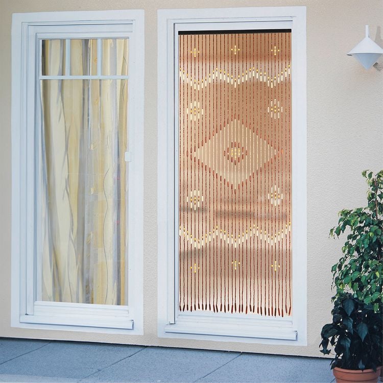 Produktbild: Bambusvorhang Rhombus, mehrfarbig, holz, 90x200 cm, 31 Str&auml;nge aus Ahornholz